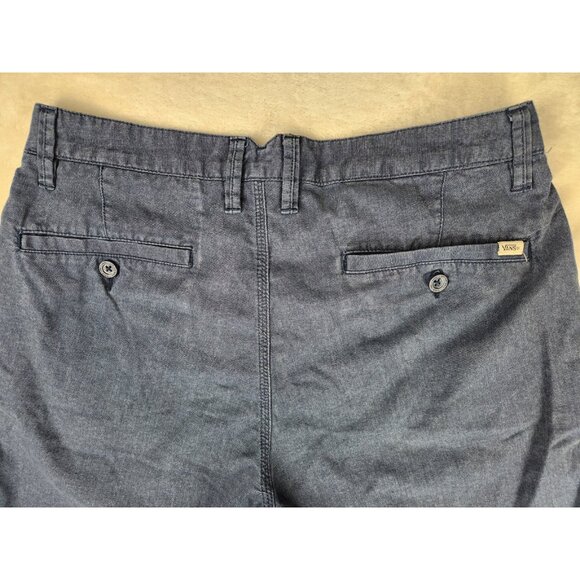 Vans Off the Wall Men's Shorts Navy Blue Size 30 Denim Skater Chino Logo - Picture 7 of 14